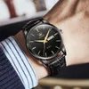 Olves Top Brand Mens Watches Oryginalne proste niebieskie kwarcowe zegarek dla mężczyzny Waterproof skórzany pasek Business Watch Casual 240318