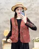 Ethnische Kleidung 2024 Chinesische traditionelle Hanfu Tops Vintage V-Ausschnitt Volksweste Nationale Blumenstickerei ärmellose Jacke Weste