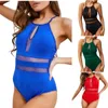 Costumi da bagno da donna Bikini in gravidanza Vacanza causale quotidiana Solido Mesh Splicing Costume intero Tracolla incrociata regolabile Abbigliamento da spiaggia