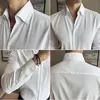 Chemises Dr à rayures de printemps pour hommes / Chemise à manches Lg à col en V de haute qualité pour hommes / Chemises de luxe pour hommes de marque u0t6 #