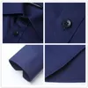 Browon Men fi Blouse Shirt lg SleeveSocial Shirt Solid Color Solid Color Turn-Neck Plus Size Work Blouse Brand Clothes h8ci＃