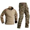 g3 Tactical Camoue Sets Men Outdoor Wear-resistant Waterproof Multiple Pockets Military Combat Shirts+cargo Pants Suits Male E6DK#