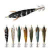 14pcs Luminous Horizontal Squid Jig Wood Shrimp Squid Hook Artificial Bait Octopus Cuttlefish Shrimp Saltwater Hard Bait Tackle 240314