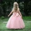 Princess White Wine Pink Jewel Applique Girl's Birthday/Party Dresses Girl's Pageant Dresses Flower Girl Dresses Girls Everyday kjolar Kids 'Wear SZ 2-10 D328244