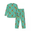 Hemkläder söt giraff pajamas set höst afrika djur tryck mode rum sömnkläder man 2 bit avslappnad överdimensionerad design kostym gåva