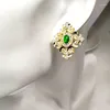 Spille CSxjd Spilla vintage in resina verde da donna squisiti gioielli da sposa con strass