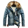 nuova giacca Jean per uomo invernale imbottita giacca di jeans nera cappotti foderati di pelliccia caldi coreani Fi Top Y2K marchi vintage r0AT #