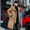 Belle hiver doudoune hommes Fi épais chaud Lg vestes Parkas hommes veste à capuche automne hiver Trench manteau vêtements masculins X6SY #