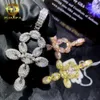 Led Out Fashion Jewelry Pass Diamond Tester VVS Moissanite Diamond Sterling Sier Moissanite Pendant