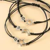Charm Bracelets 2024 Adjustable Sun Moon Star Handmade Woven Luminous Bead Bracelet Friendship Jewelry For -Friend Family