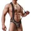 Underpants Sexy Leopard Men's Underwear Cueca Soft Leather Buttock Gay Breathable For Men Ropa Interior Hombre