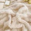 Koce Bedspread Gruba kratę kocowa sofa i polarowa miękkie dzieci kołdra dorośli wełniane ciepłe rzuty zimowe rzut rzut