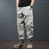 Pantalones para hombres Cargo para hombres 2024 Primavera Verano Multi bolsillos Ropa de trabajo Pantalones de jogging Masculino juvenil 97% algodón suelto Hip-Hop Streetwear