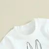 Set di abbigliamento Bambino Neonato Abiti pasquali T-shirt a maniche corte Top Pantaloni da jogging Set 2 pezzi Abiti primaverili