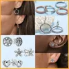 Серьги-гвоздики из стерлингового серебра 925 пробы, асимметричное кольцо в форме сердца, оригинальные сверкающие снежинки, подарок для женщин своими руками