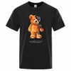 T-shirt à manches courtes pour hommes, ours en peluche, montrez-vous ce que je suis vraiment, T-shirt surdimensionné, T-shirts Cott Fi, vêtements décontractés v6PM #