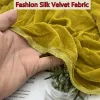 Fabric Highgrade Real Velvet Mulberry Silk Fabric Solid Color Velvet Fabric According To The Sale of Meters Sewing Alibaba Express Div