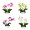 Decorative Flowers Artificial Home Decor Decoration Fake Flower Butterfly Orchid Bonsai With Pot Table In For Deco