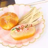 Fourchettes Banquet BBQ apéritif Dessert Buffet brochettes cerisier ustensile en bois jetable fête fruits bambou