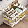 Kitchen Storage Pull-out Scalable Rack Drawer Type Spice Box Tray Utensil Cabinets Organizer