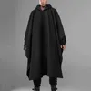 Stylish Men Cloak Coats Cape Cape Solid Loose 2023 Streetwear Punk Style Windproof Men LG Chic Chic PCHO inderun e9ur##