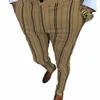 Pantalon de costume d'affaires pour hommes, rayé, grande taille, rafraîchissant, confortable, décontracté, grand et grand, V5l4 #