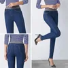 Rozgrotu 40 rozciągnięcie chude dżinsy kobiety elastyczne patchwork o wysokiej talii Pencil Vaqueros Casual Denim Spods Spring Kowboy Leggings 240319