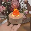 Skulpturen Casifer Nachtlicht Anime Flammenlose Lampe mit Knopfbatterie Kerzenhalter Lampe Calcifer Kerzenlicht Kawaii Raumdekor Statuen