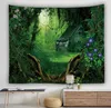 Tapestries Beautiful Macrame Wall Hanging Tapestry Home Decorations Forest Starry Decor Curtains Bedroom Blanket Table Cover Yoga Mat