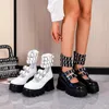 Scarpe casual 2024 Vendita di marca Tacchi a spillo Fibbie Cuore Piattaforma Rivetto Nero Ragazze gotiche Cosplay Lolita Mary Janes Décolleté da donna