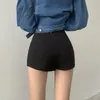 Sexy Split Shorts Jupe Femmes Bureau Dames Costume Jupe Été Nouveau Noir Mini A-ligne Pantalon Jupe Taille Haute Short À Jambes Larges 68Fi #