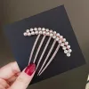 Pinces à cheveux Barrettes élégantes perles peignes épingle à cheveux femmes luxe cristal chignon décor mariée griffe bijoux accessoires livraison directe Hairjewe Ot725