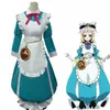 Anime Gushing Over Magical Girls Cosplay Morino Ku Cosplay Costume Morino Ku Wig Maid Dr Women Haln Party Suit M5DG#