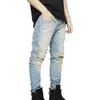 full Length Jeans Straight Denim Trousers jeans Fi Men Destroyed Ripped Slim Jeans Skinny Denim Pants Stretch Lg Trousers 630b#