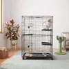 Cat Carriers House Outdoor Foldable Cage Game Fence Box Flat Noodles Kennel Large Three-layer Durable