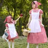 Meisjes Sweetie Country Farm Plaid Maid Dr Roodkapje Cosplay Kostuum Franse Manor Maid Tuinman Outfit L2mt #