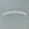 Barrettes Barrettes Mariée Bandeau Pour Bijoux Accessoires Zircone Cubique Diadèmes De Mariée Bandeau De Bal De Fête Coiffure Couronne Femmes Dro Otphk