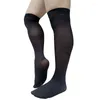 Men's Socks Black Mens Long Tube Wave Striped Over Knee High Male Formal Dress Suit Stocking Sexy Lingerie Soft Breathable