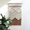 Tapissries Nordic Style Wall Hanging Tapestry Creative Hand-Woven Sovrum Lämplig för El Living Room Wedding Boho Desceration