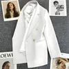 Frühling Herbst Frauen Blazer Elegante Koreanische Casual Solide Anzug Jacke Mode Weibliche Mäntel Büro Dame Kleidung Oberbekleidung 240318