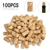 Tillbehör 100st/Lot Wine Cork Bungs Beer Diy Wine Bottle tätning Stopper Bungs Plug 21*40mm Home Brewing Wine Bottle Cork Bungs Supplies