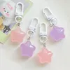 Keychains Jelly Pentagram Resin Keychain Stars Pendant Keyring For Girls Backpack Charm Headphone Case Accessories Creative Couple Gifts