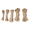 Décoration de fête 4mm ficelle de jute naturelle Vintage corde corde corde toile de jute pour bricolage artisanat emballage cadeau jardinage décor de mariage 10 m/lot