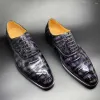 ارتداء Gfshoes Yingshang Arfgrival Man Male Fgformal Crocodifgle Leather Bfgelly Skin Fashon