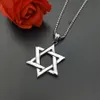 Pendant Necklaces Star Of David Israel Chain Necklace Women Stainless Steel Judaica Silver Color Jewish Men JewelryPendant299f