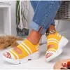 Fitness Shoes Summer Women Casual Outdoor Sandals Wedges Heel Platform Female Open Toe Breathable Light Slip On Sneakers Footwear