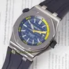 Belle montre-bracelet AP Royal Oak série 15710ST OO, en acier de précision, calibre 42mm, montre mécanique automatique A027CA.01/visage bleu