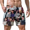 Men's Shorts Cartoon portrait 3D printing for mens beach shorts cool street sports surfboard shorts childrens quick drying swimming rod J240328