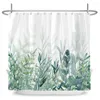 Rideaux de douche aquarelle fleurs rideau rose floral bain polyester tissu imperméable salle de bain avec crochets écran
