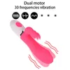 Masturbatore del clitoride clitoride g spot a doppia canna da coniglio massaggio vagina masturbazione sesso giocattoli per donne 240326